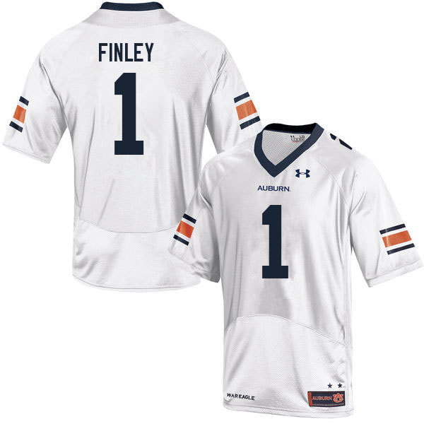Men #1 T.J. Finley Auburn Tigers College Football Jerseys Sale-White